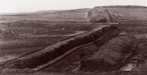 Confederate Earthworks, Centreville, Virginia, 1862. av George N. Barnard