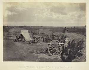 Rebellarbeten framför Atlanta, GA, nr 4 av George N. Barnard