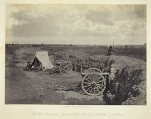 Rebell arbetar framför Atlanta, GA, nr 4, 1864. av George N. Barnard