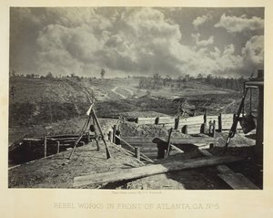 Rebell arbetar framför Atlanta, GA, nr 5, 1864. av George N. Barnard