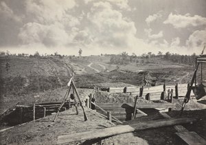 Rebel Works framför Atlanta, Georgia, nr 5, 1865-1866. av George N. Barnard