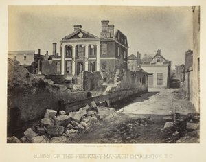 Ruinerna av Pinckney-herrgården, Charleston, S.C. av George N. Barnard