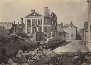 Ruinerna av Pinckney Mansion, Charleston, South Carolina, 1860-talet. av George N. Barnard