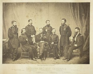 Sherman och hans generaler, 1865. av George N. Barnard