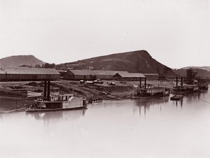 Tennessee River vid Chattanooga 81 Lookout Mountain Spur, ca. 1864. av George N. Barnard