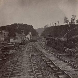 Allatoona-passet, vy mot norr, Georgia av George N. Barnard
