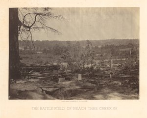 Slagfältet vid Peach Tree Creek i Georgia av George N. Barnard