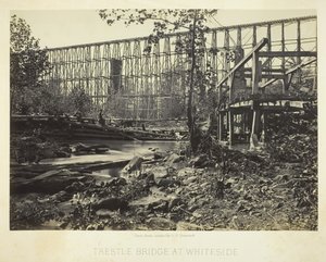Trestle Bridge vid Whiteside, 1864. av George N. Barnard