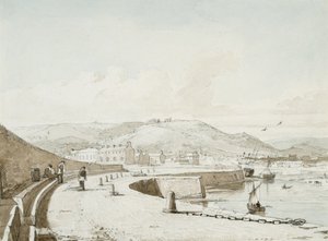 Swansea Harbor (akvarell och penna på papper)