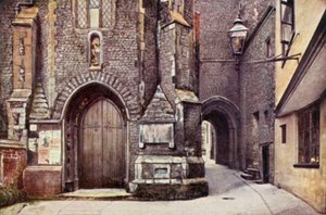 St John Maddermarket Church Alley (färg litho)