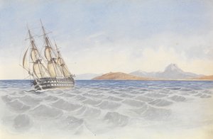 HMS "Bellerophon" utanför Cape Carthage, 26 april 1852