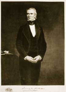 James K. Polk (1795-1849), 11:e president i Amerikas förenta stater, pub. 1901 (fotogravyr)