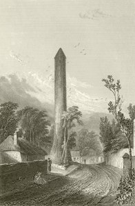 Det runda tornet i Clondalkin, Dublin, Irland