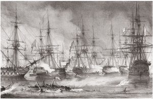 Sjöslaget vid Navarino den 20 oktober 1827, 1828