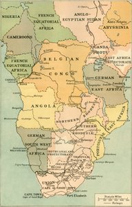 Karta över Mid. Och Sydafrika, 1919.