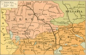 Karta över Salonica Front, 1919.