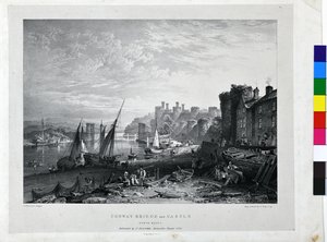 Conway Bridge och slott av George Pickering