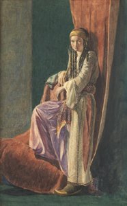 En turkisk flicka, 1853 (wc med kroppsfärg på papper)