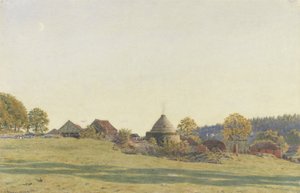 Brickfield på Pitland Street, Surrey (svart bly, wc & kroppsfärg på papper) av George Price Boyce