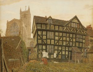 Kyrka och forntida obebodda hus i Ludlow, 1871-72