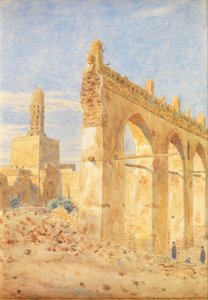 Ruinerna av Gama al-Hakim, Kairo (akvarell)