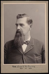 Porträtt av John Van McDuffie 1841-1896, före 1896. av George Prince