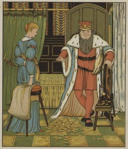 Illustration till rumpelstiltskinn av bröderna Grimm