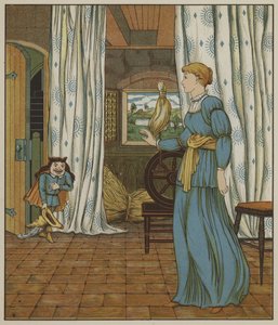 Illustration till rumpelstiltskinn av bröderna Grimm
