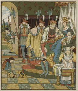Illustration till rumpelstiltskinn av bröderna Grimm