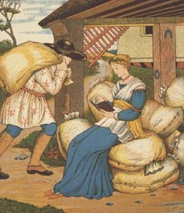 Prinsessan läser från rumpelstiltskin (färg litho)