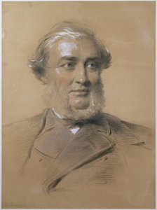 Henry Bence Jones, 1865 (kol och krita på papper) av George Richmond
