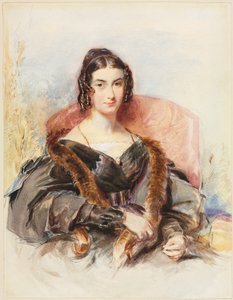 Porträtt av en kvinna, ca. 1830-1835. av George Richmond
