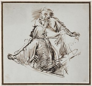 Två mansfigurer, ca. 1829. av George Richmond