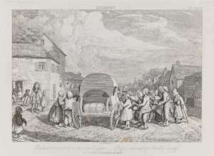 Beggars, Eperney, ca 1821 (etsning) av George Robert Lewis