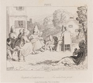 Industrious Group, Toul, ca 1821 (etsning) av George Robert Lewis