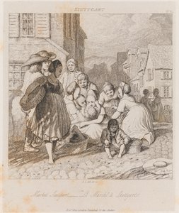 Market, Stuttgart, ca 1821 (etsning)