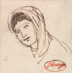 Ett kvinnligt huvud av George Romney