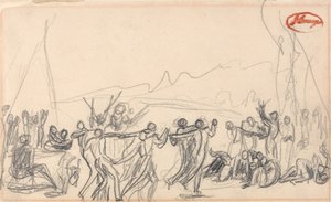 Bacchanalisk scen (möjligen antediluviansk) av George Romney