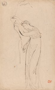 Fången eller nedstämd kvinna: Möjligen Andromache av George Romney