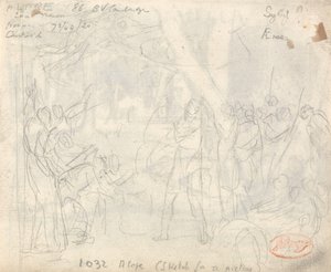 Komposition av klassiska figurer av George Romney