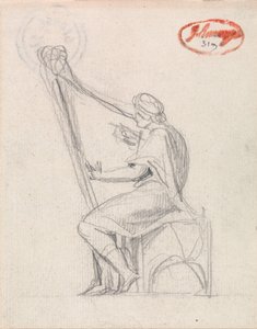 David spelar harpa av George Romney