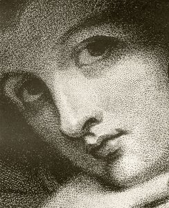 Detalj av Emma, Lady Hamilton, graverad av John Jones, från 