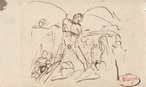 Figurkomposition; möjligen Simson och Delila av George Romney