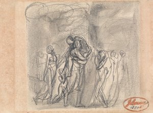En flyende grupp av figurer av George Romney