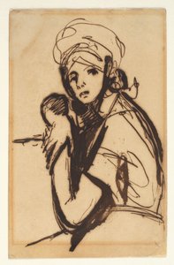 Halvfigur av en ung kvinna av George Romney