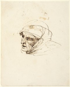 En kvinnas huvud av George Romney