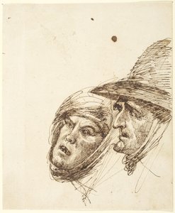 Mans- och kvinnohuvuden av George Romney