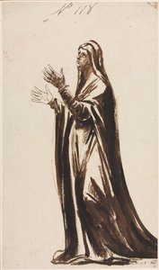 Mater Dolorosa sörjande mor, 1776. av George Romney