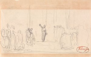 Kanske en folkmassa framför en profetissa av George Romney