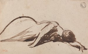 Prostrerad kvinna av George Romney